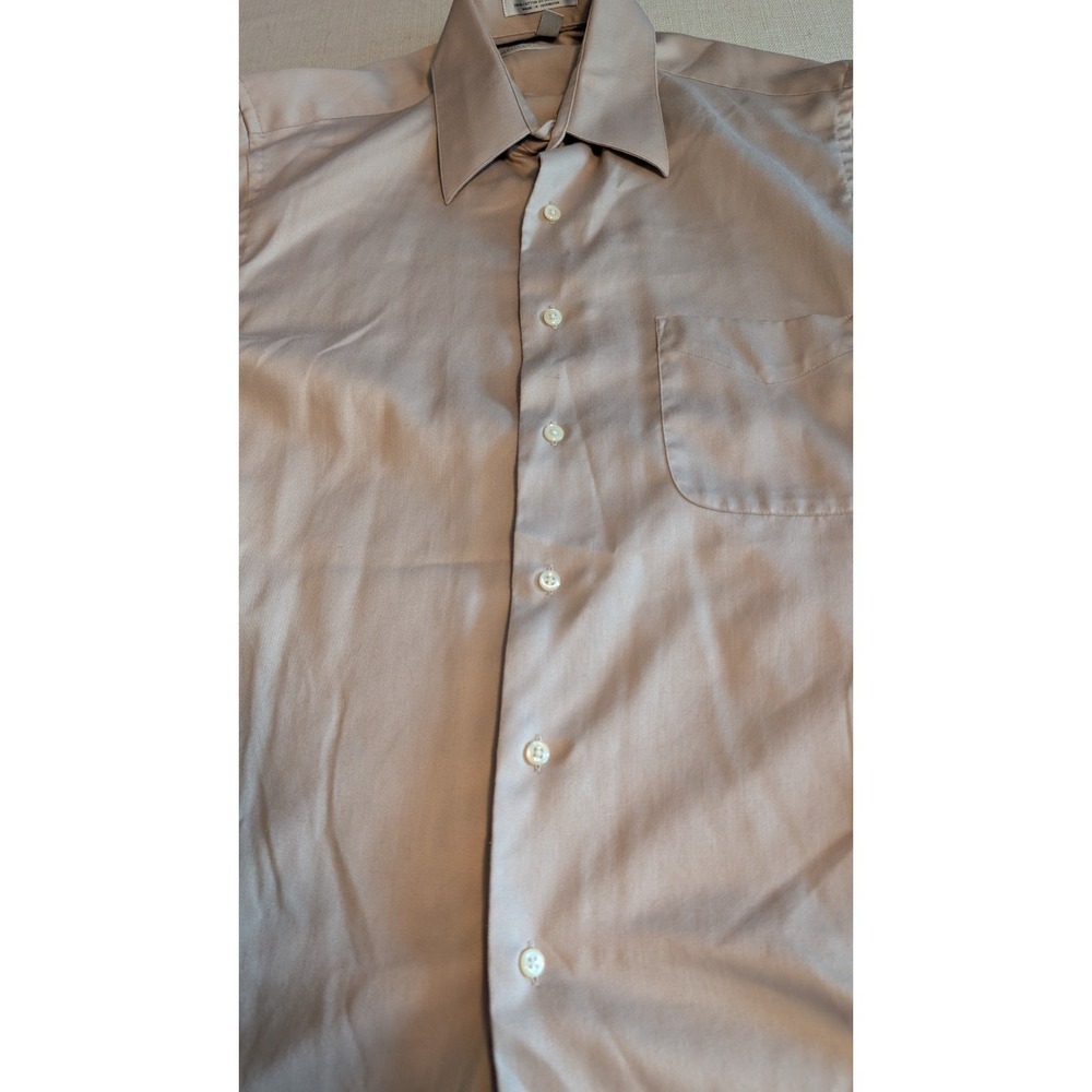 Geoffrey Beene Men's Wrinkle Resistant Dress Shirt Beige 15.5 34/35 Size M